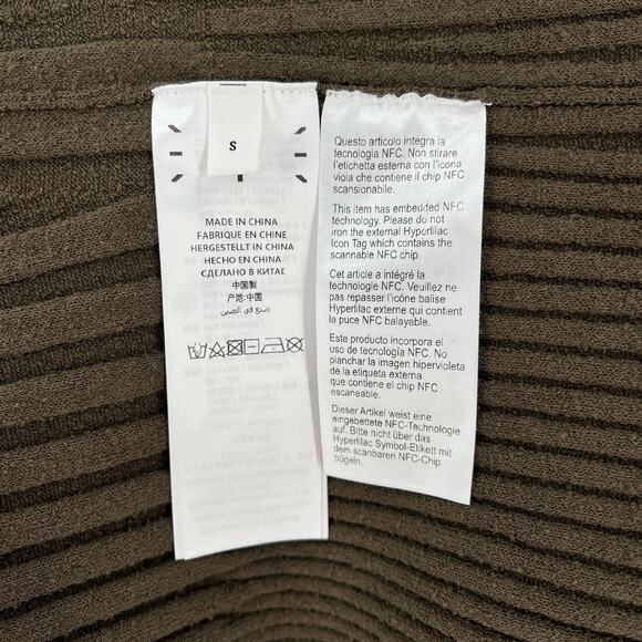 ALEXANDER MCQUEEN Genesis Ribbed Cotton Blend Midi Dress Womens Olive Green Knit - Picture 11 of 15